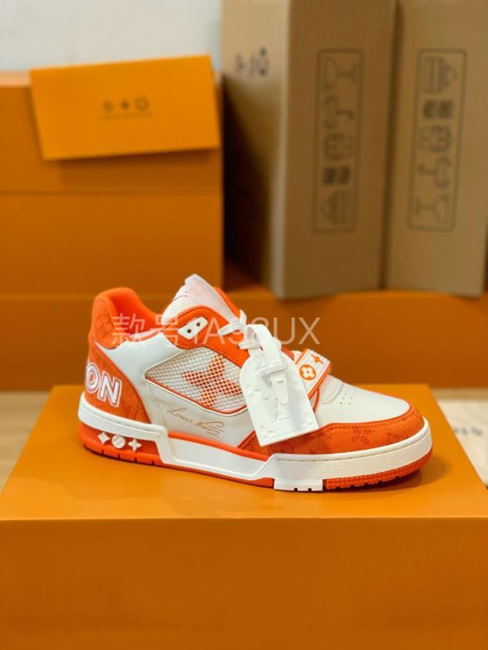 Louis Vuitton Trainer Monogram Denim Orange
