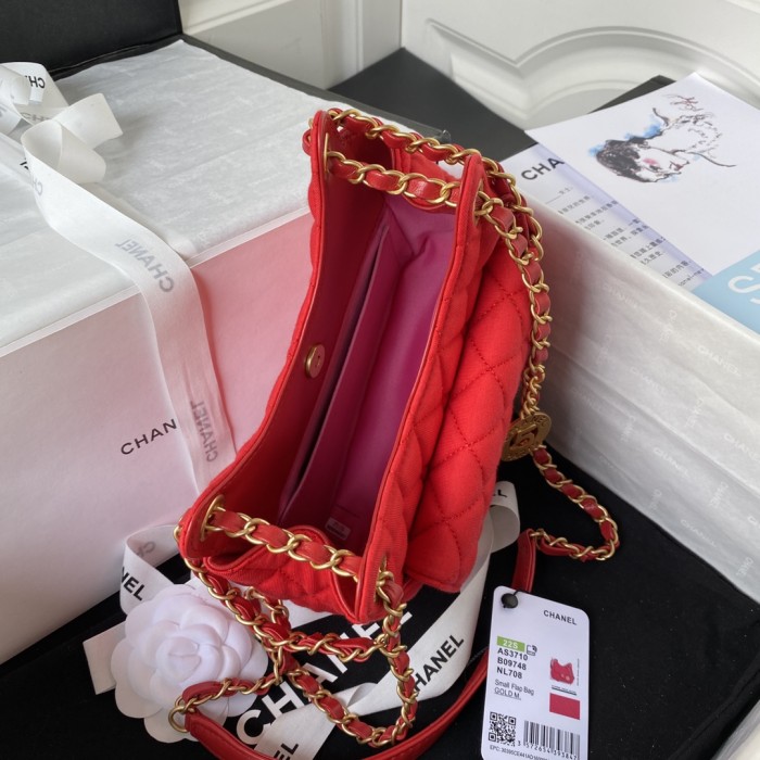 Handbag Chanel AS3710 size 17×19×6 cm