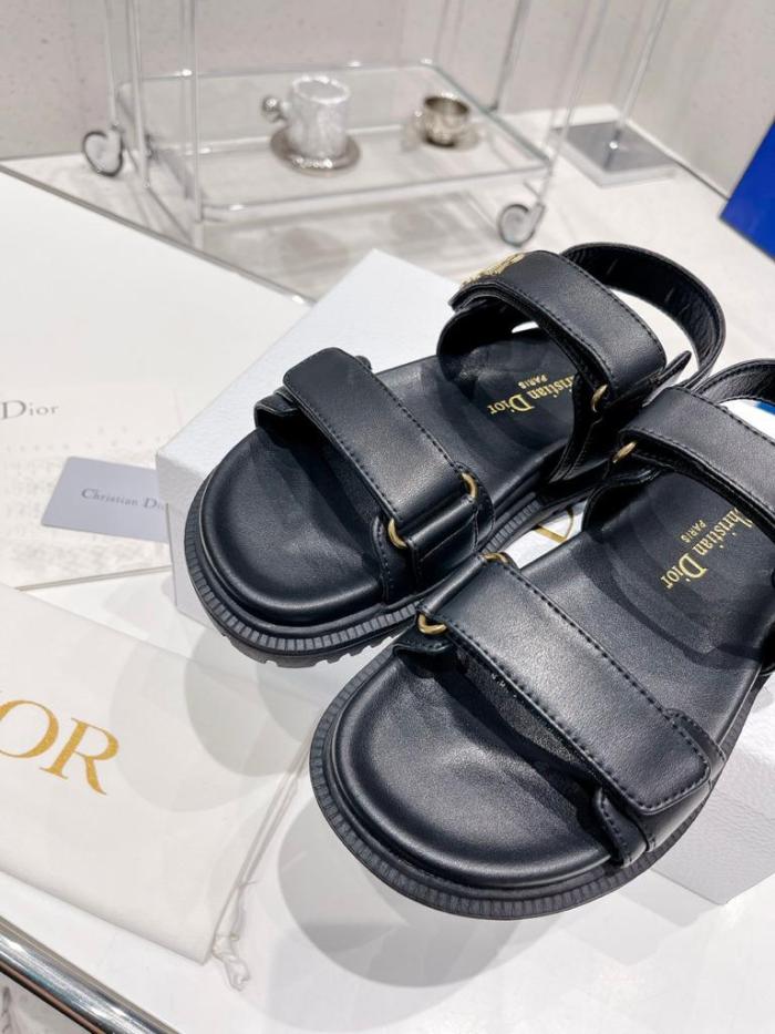 DIOR DIORACT SANDAL Black Lambskin