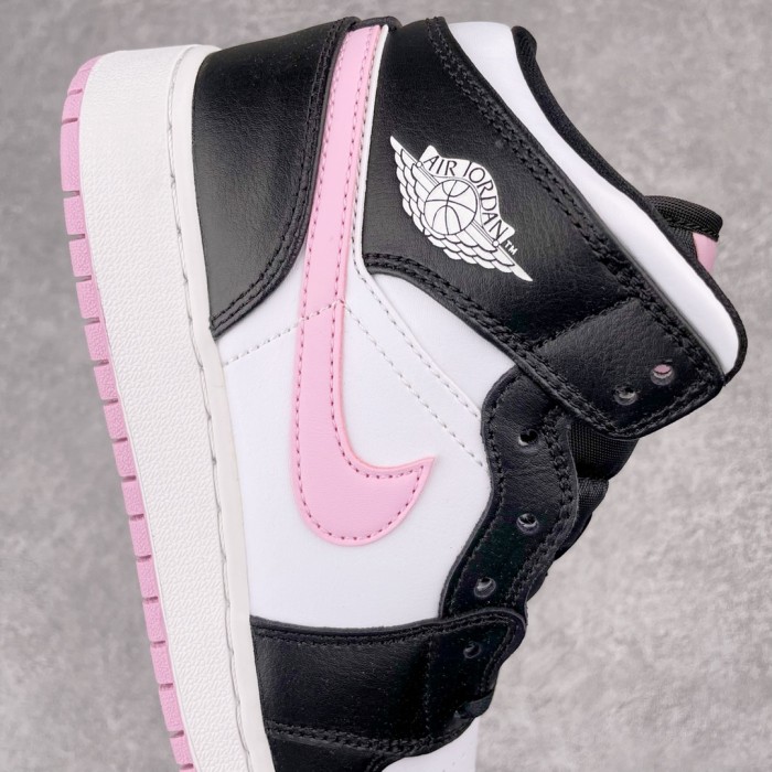 Jordan 1 Mid White Black Light Arctic Pink