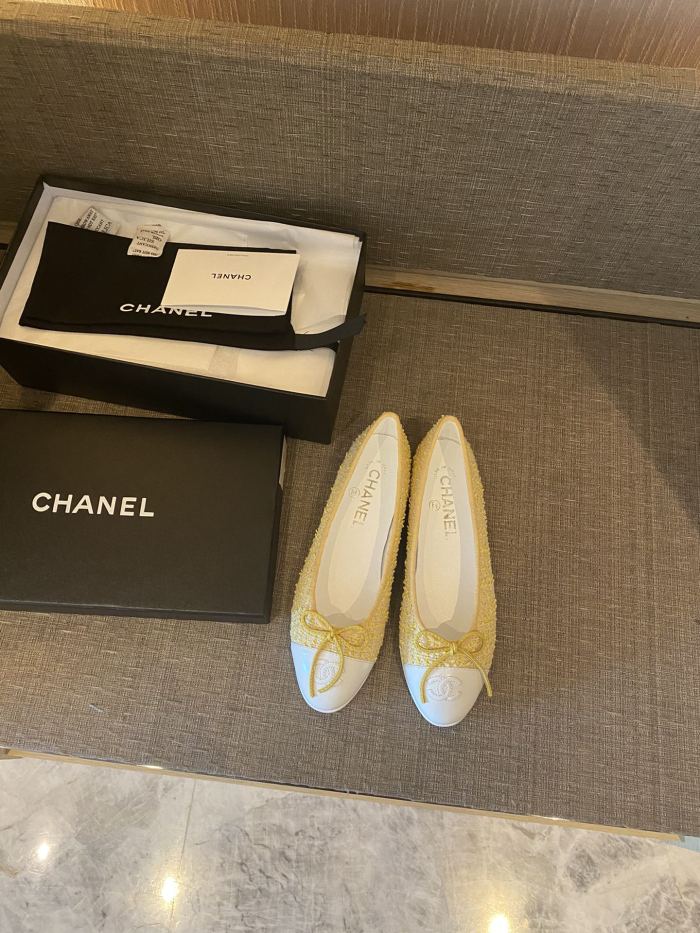 Chanel Ballerinas Fabric & Grosgrain 39