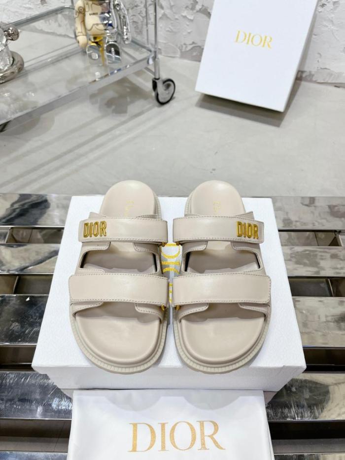 DIOR DIORACT SLIDE White Lambskin