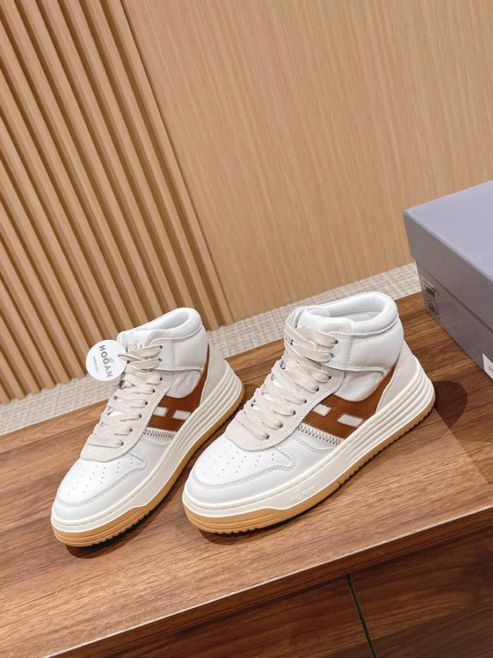 Hogan H630 High Top White Ivory Brown