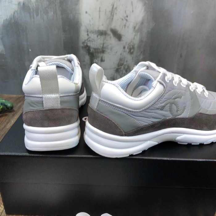 Chanel Fabric & Suede Calfskin Low Top Sneaker 30