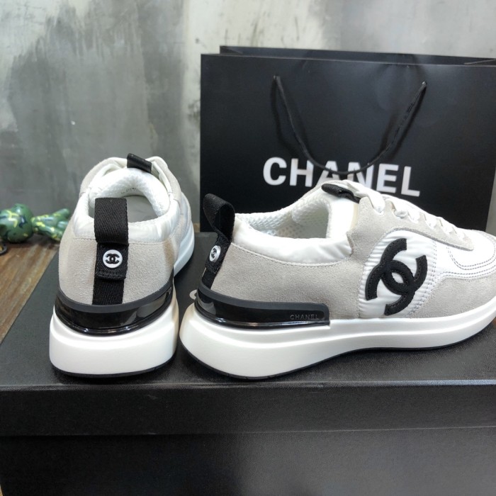 Chanel Fabric & Suede Calfskin Low Top Sneaker 33