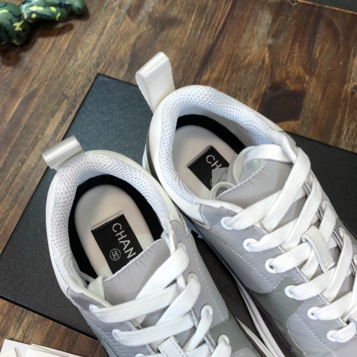 Chanel Fabric & Suede Calfskin Low Top Sneaker 31