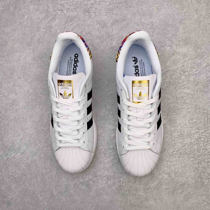 adidas Superstar White Black Embroidery