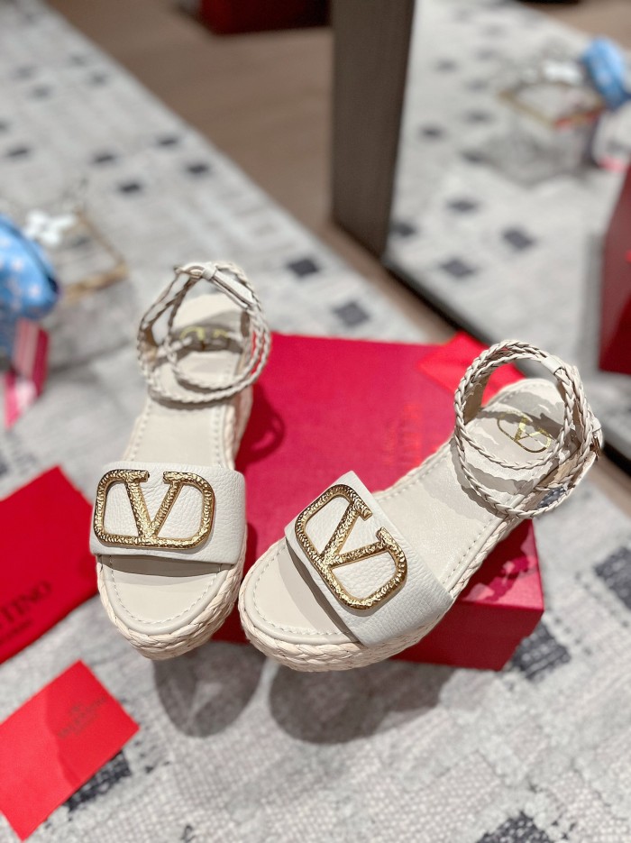 Valentino Garavani Rockstud Double Wedge Espadrilles WOMEN 13