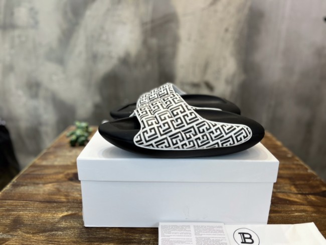 Balmain Quilted leather B-IT mules 12