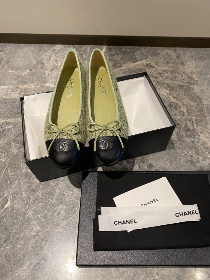 Chanel Ballerinas Fabric & Grosgrain 37