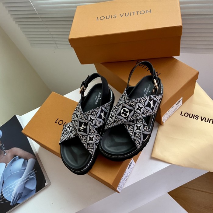 Louis Vuitton PASEO FLAT COMFORT SANDALS WOMEN 7