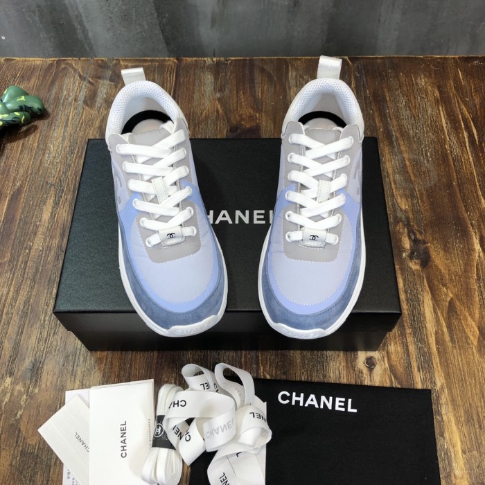 Chanel Fabric & Suede Calfskin Low Top Sneaker 30
