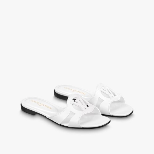 Louis Vuitton LV Isola Flat Mule White