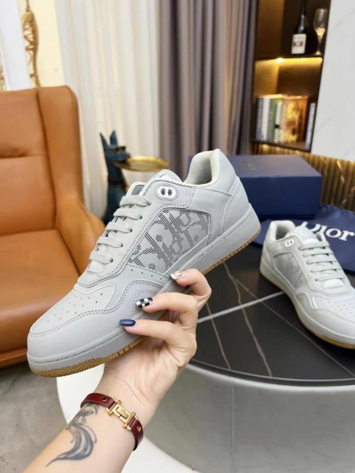 Dior B27 Low Gray Oblique Leather