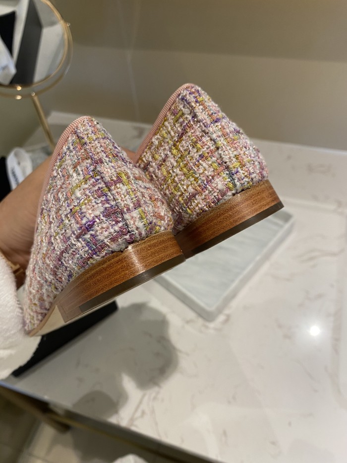 Chanel Ballerinas Fabric & Grosgrain 34