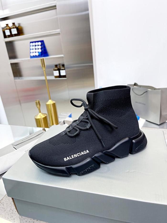 Balenciaga Speed Trainer Lace Up Black