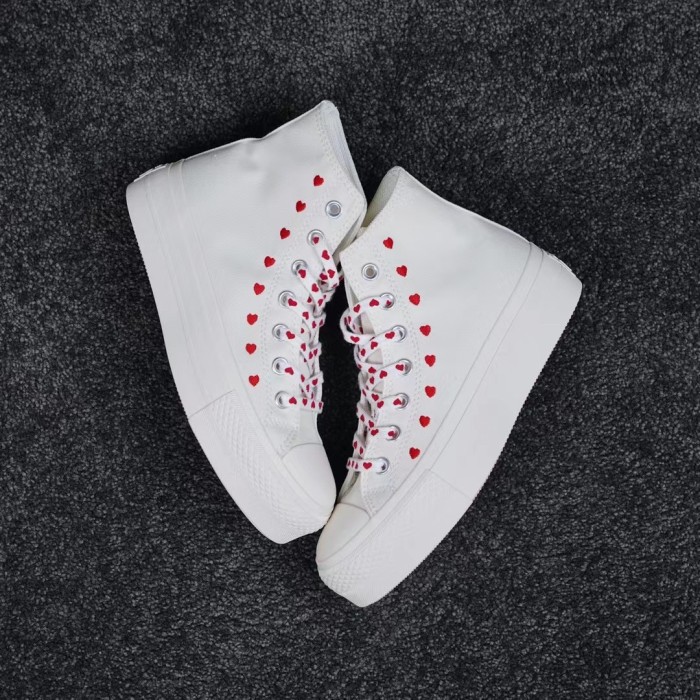 Converse Chuck Taylor All-Star Lift Hi White Red (W)