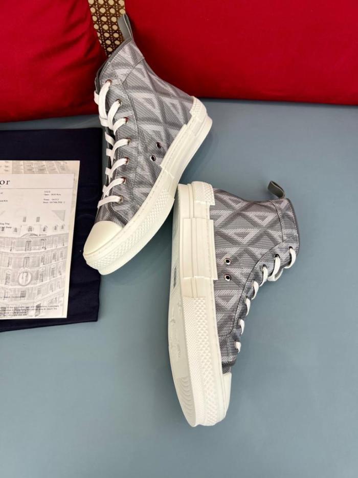 Dior B23 High Top Gray CD Diamond