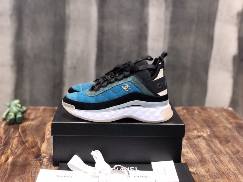 Chanel Fabric & Suede Calfskin Low Top Sneaker 9