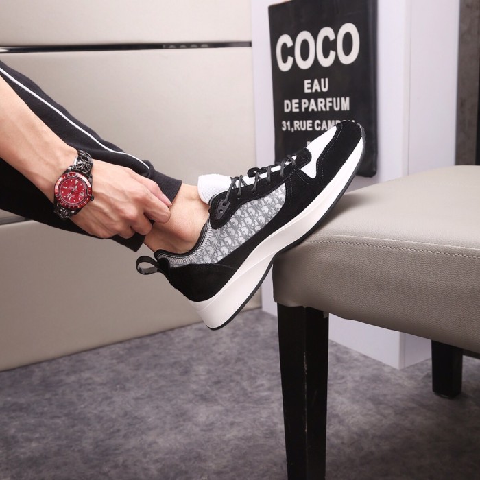 Dior B25 Oblique Runner Sneaker Black Suede