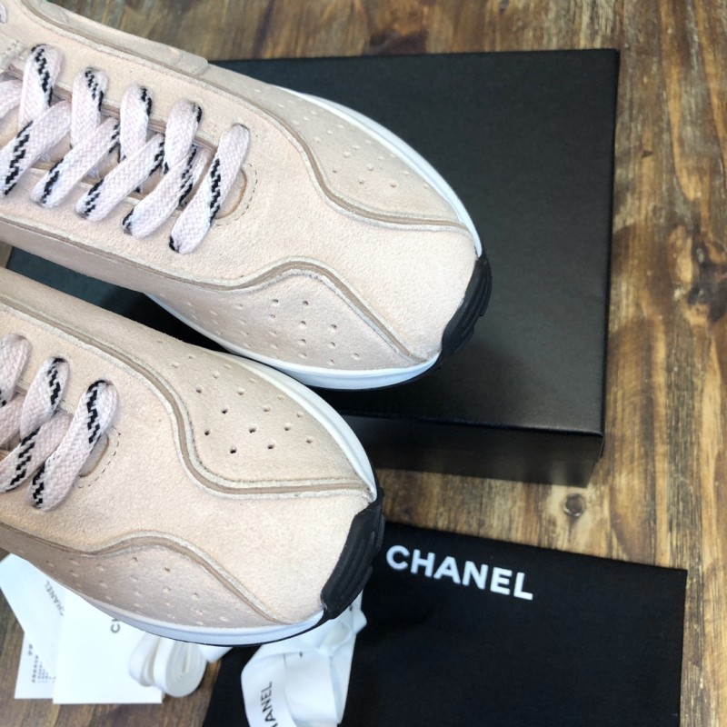 Chanel Fabric & Suede Calfskin Low Top Sneaker 27