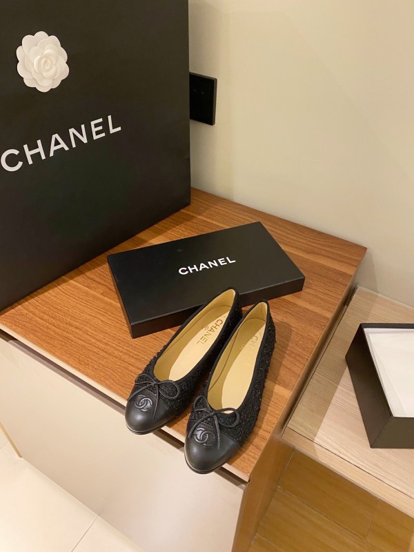 Chanel Ballerinas Fabric & Grosgrain 32