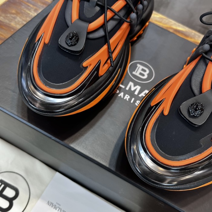 Balmain Unicorn Low-Top Orange Black