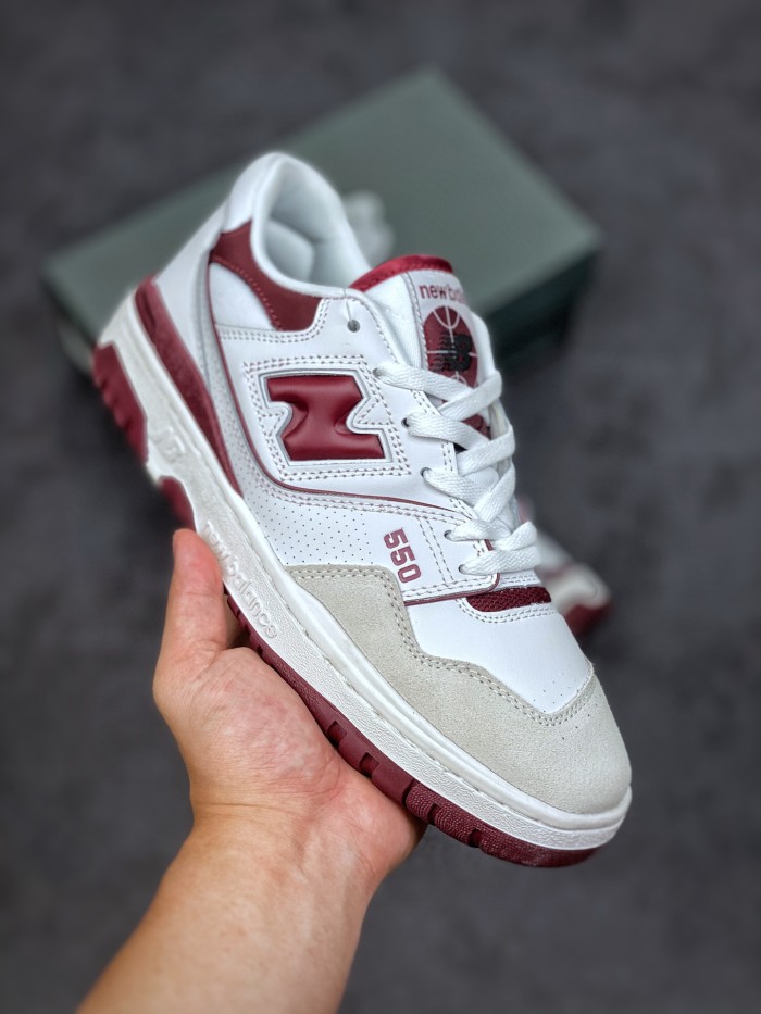 New Balance 550 Sea Salt Burgundy