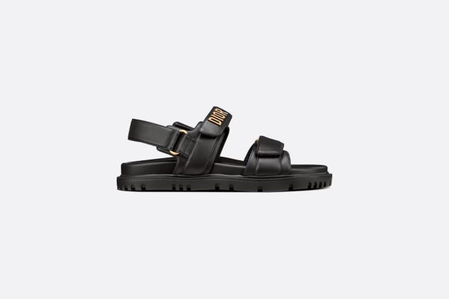 DIOR DIORACT SANDAL Black Lambskin