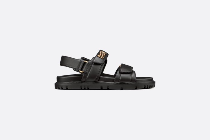 DIOR DIORACT SANDAL Black Lambskin