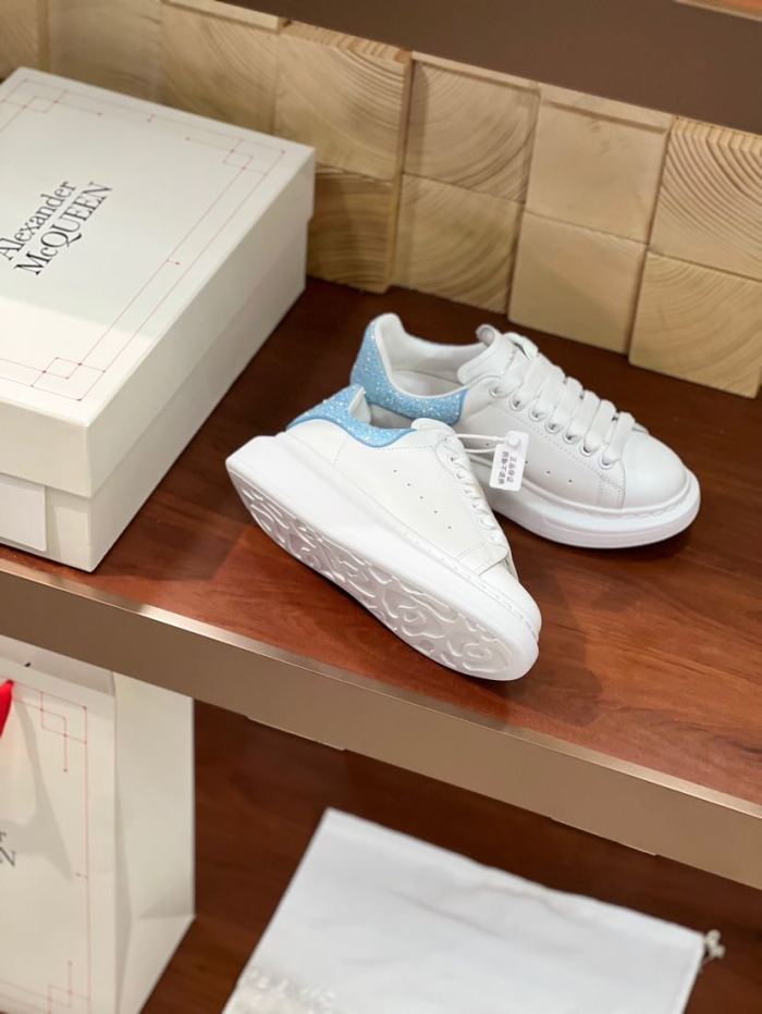Alexander McQueen Oversized Sneaker in White Sky Blue