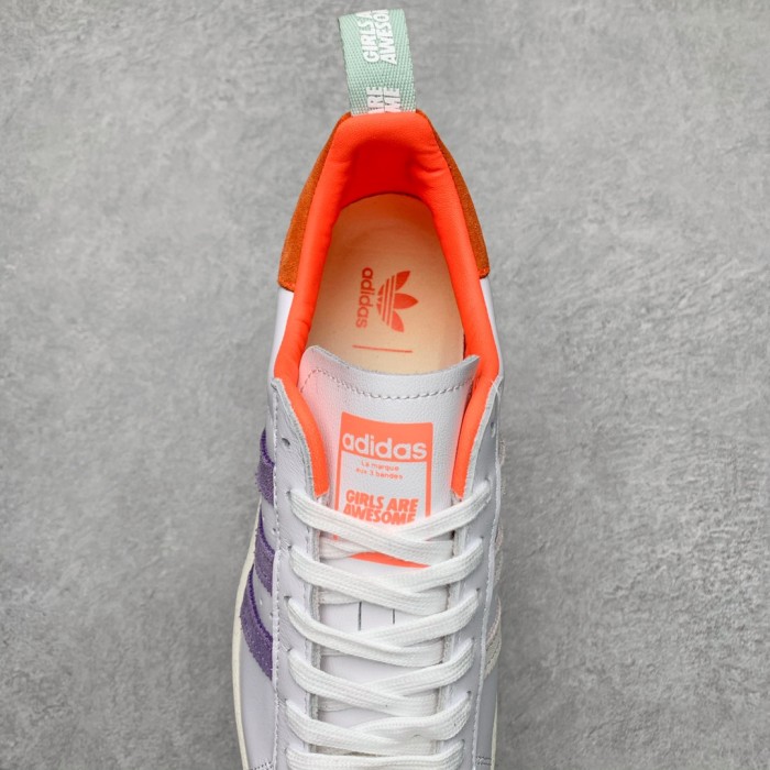 adidas Superstar White Purple Orange