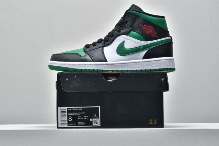 Jordan 1 Mid Green Toe