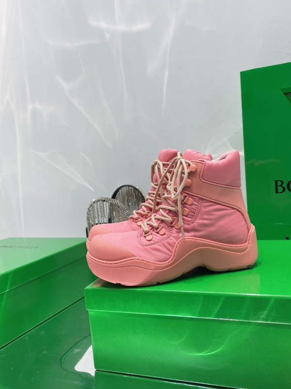 Bottega Veneta Puddle Bomber Lace-up Rubber And Shell Boots 4