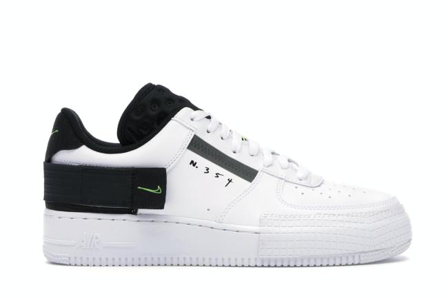 Nike Air Force 1 Type White Black Volt