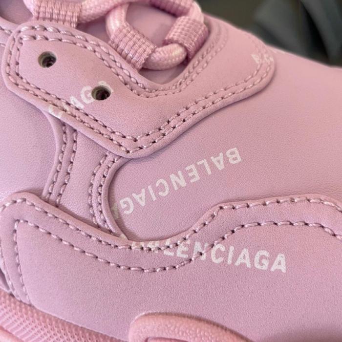 Balenciaga All Over Logo Triple S Pink White