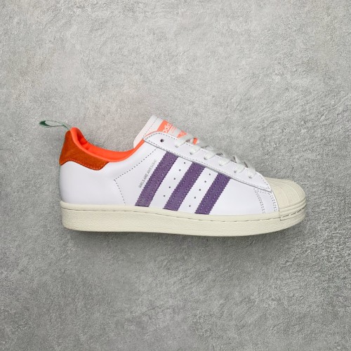 adidas Superstar White Purple Orange