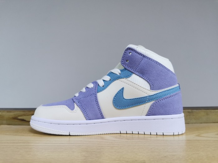 Jordan 1 Mid Purple Aqua