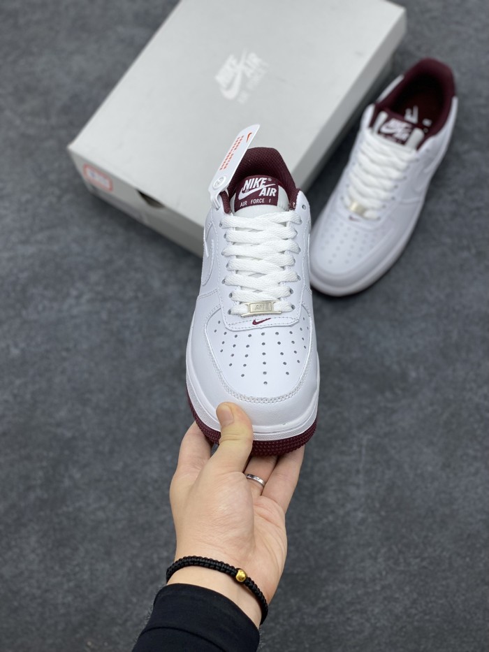 Nike Air Force 1 Low '07 White Dark Beetroot