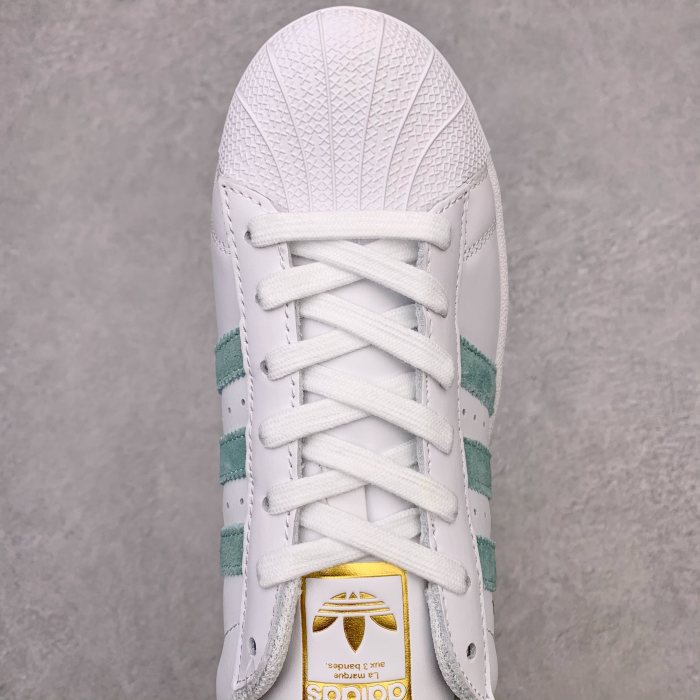 adidas Superstar White Light Green