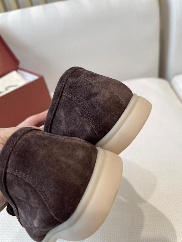 Loro Piana Brown suede Summer Walk loafer