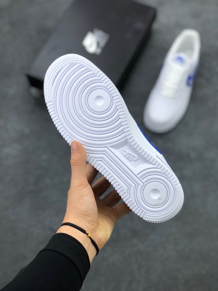 Nike Air Force 1 Low '07 FM Cut Out Swoosh White Game Royal