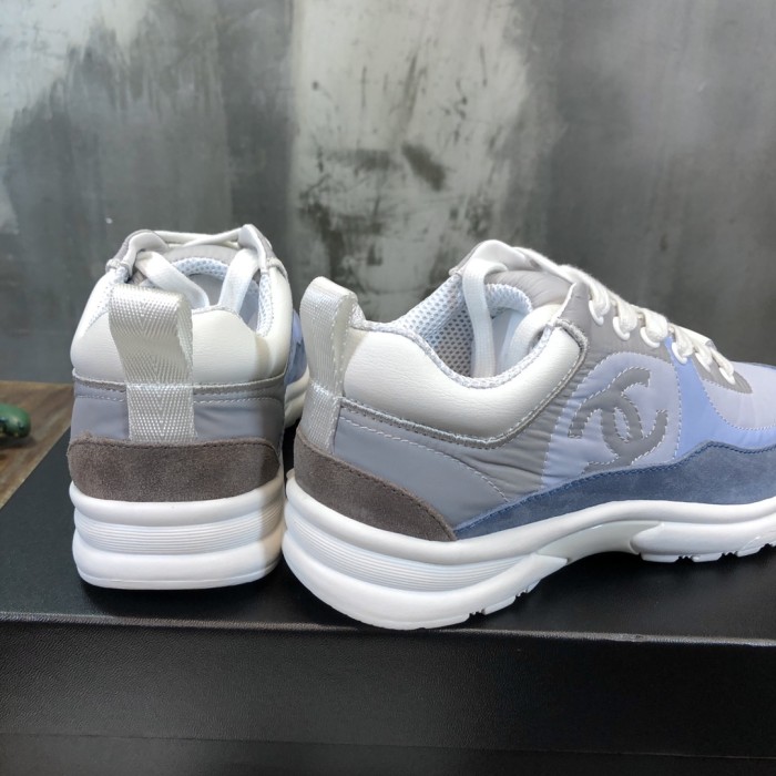 Chanel Fabric & Suede Calfskin Low Top Sneaker 30