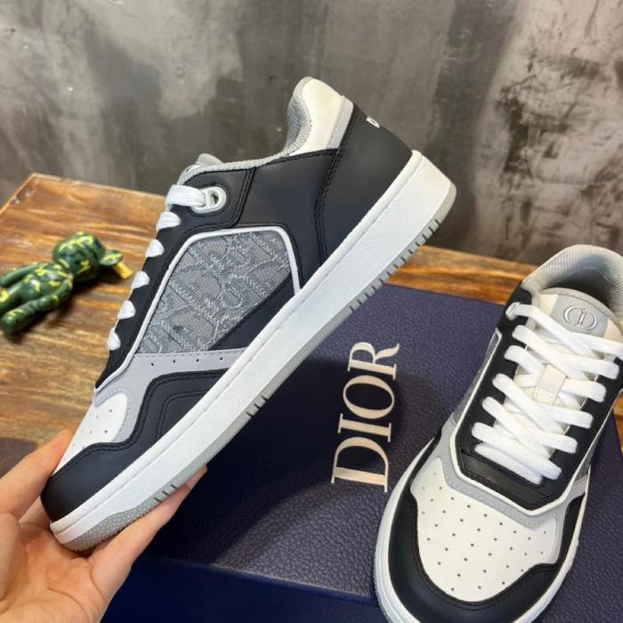 Dior B27 Low Anthracite White Dior Oblique Jacquard Ruthenium Metallic Threads