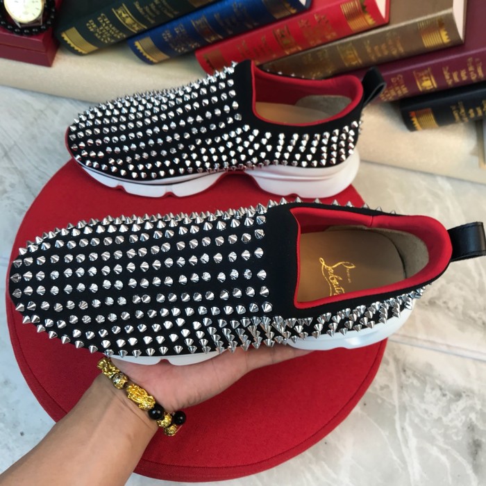 Christian Louboutin Spike Sock Flat Sneakers 4