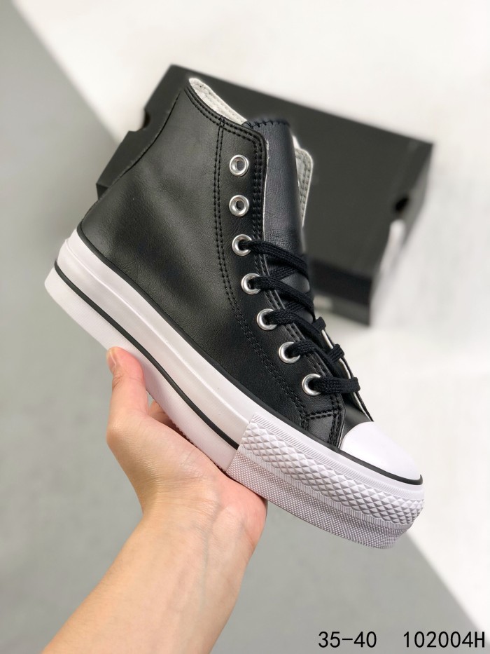 Converse Chuck Taylor All-Star Lift Hi Black Leather (W)