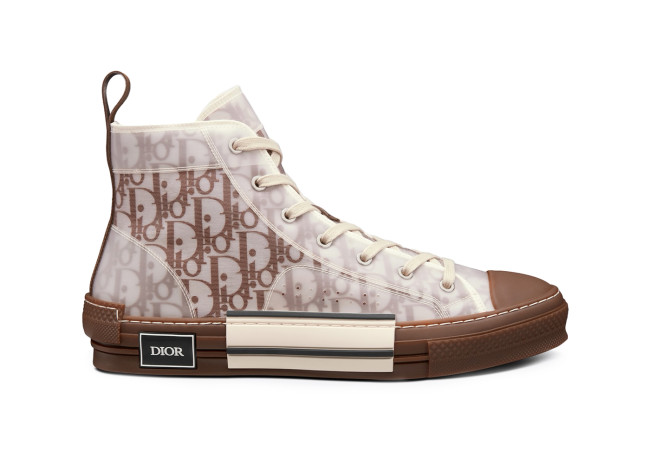 Dior B23 High Top Coffee White Dior Oblique
