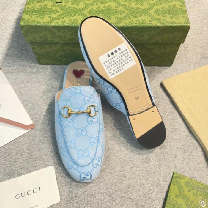 Gucci WOMEN'S PRINCETOWN SLIPPER WITH GG