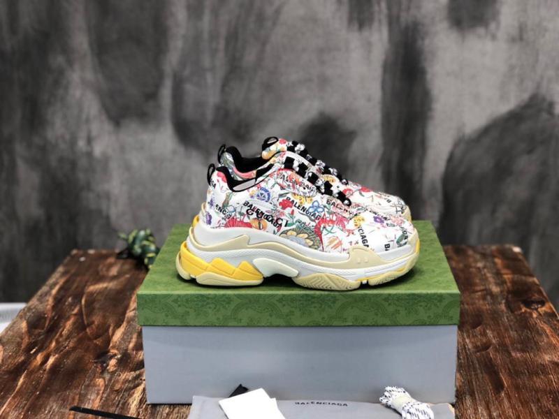 Gucci x Balenciaga The Hacker Project Triple S Flora Print