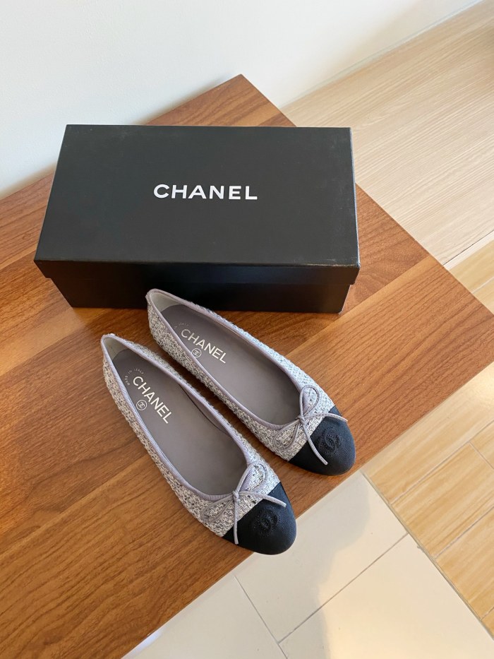 Chanel Ballerinas Fabric & Grosgrain 24
